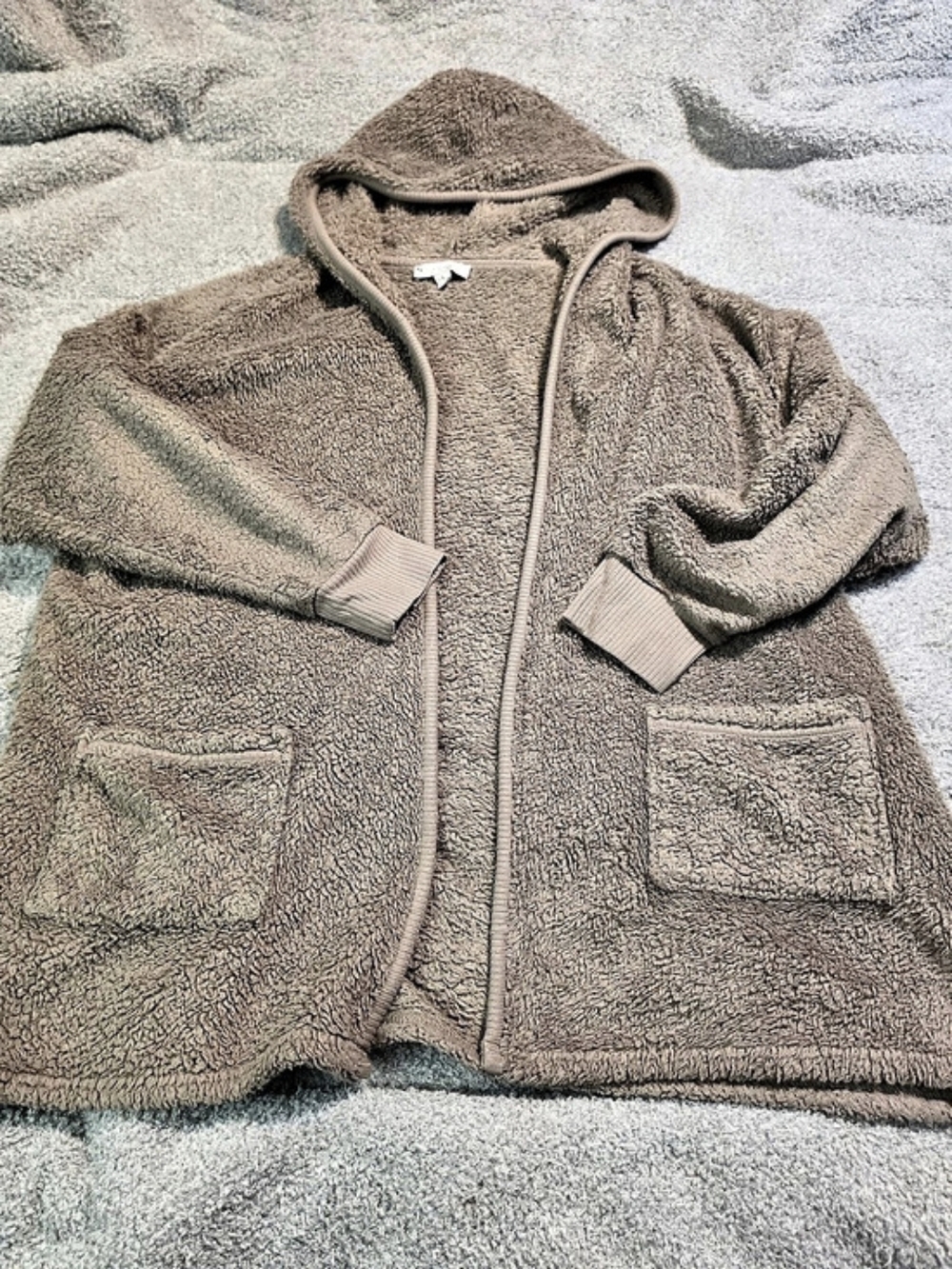 Koolaburra by UGG Hooded Teddy Jacket in Light Brown Size Medium Like New